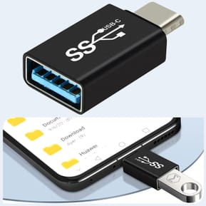 Avizar Adaptateur USB C + USB, Pack de 4 Adaptateurs OTG mâle femelle, Noir — image 2