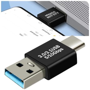 Avizar Adaptateur USB C + USB, Pack de 4 Adaptateurs OTG mâle femelle, Noir — image 3