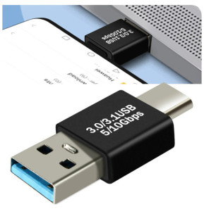 Avizar Adaptateur USB C + USB, Pack de 4 Adaptateurs OTG mâle femelle, Noir