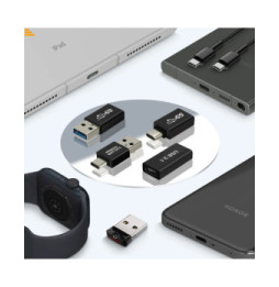 Avizar Adaptateur USB C + USB, Pack de 4 Adaptateurs OTG mâle femelle, Noir