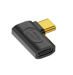 Avizar Adaptateur USB C Mâle vers Femelle Coudé Latéral Charge 240W Synchro 40Gbps Vidéo 8K
