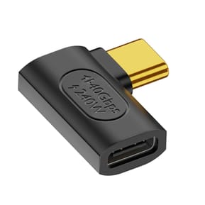 Avizar Adaptateur USB C Mâle vers Femelle Coudé Latéral Charge 240W Synchro 40Gbps Vidéo 8K