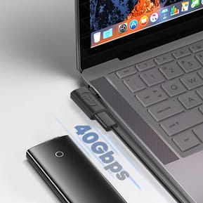 Avizar Adaptateur USB C Mâle vers Femelle Coudé Latéral Charge 240W Synchro 40Gbps Vidéo 8K — image 4