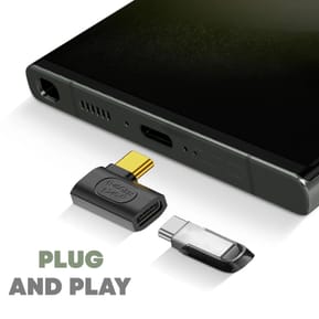 Avizar Adaptateur USB C Mâle vers Femelle Coudé Latéral Charge 240W Synchro 40Gbps Vidéo 8K — image 5