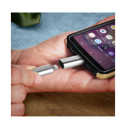 Avizar Adaptateur USB C mâle vers Lightning Femelle Charge et Synchronisation - Argenté