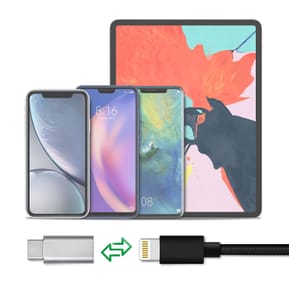 Avizar Adaptateur USB C mâle vers Lightning Femelle Charge et Synchronisation - Argenté — image 4
