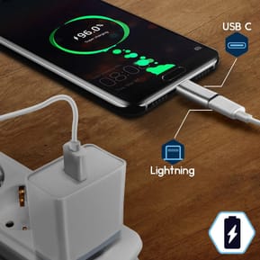 Avizar Adaptateur USB C mâle vers Lightning Femelle Charge et Synchronisation - Argenté — image 5