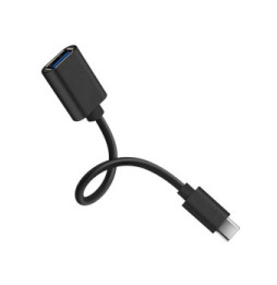 Avizar Adaptateur USB Femelle vers USB-C Mâle Connexion Fluide Compact Noir