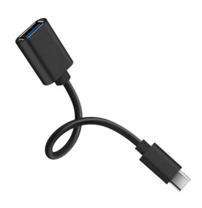 Avizar Adaptateur USB Femelle vers USB-C Mâle Connexion Fluide Compact Noir