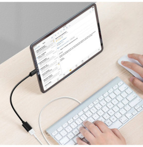 Avizar Adaptateur USB Femelle vers USB-C Mâle Connexion Fluide Compact Noir