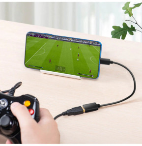 Avizar Adaptateur USB Femelle vers USB-C Mâle Connexion Fluide Compact Noir