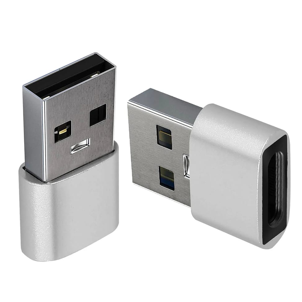 Avizar Adaptateur USB vers USB-C Charge et Synchronisation de Données Compact Argent — image 2