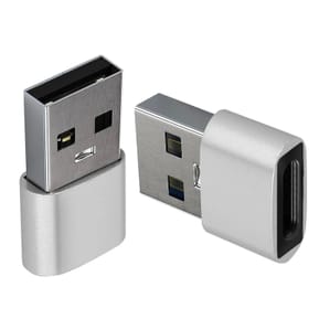 Avizar Adaptateur USB vers USB-C Charge et Synchronisation de Données Compact Argent — image 2