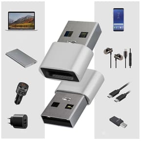 Avizar Adaptateur USB vers USB-C Charge et Synchronisation de Données Compact Argent — image 3