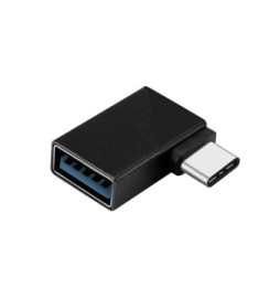 Avizar Adaptateur USB-A Femelle vers USB-C Mâle Prise Coudée 90° Ultra-compact Noir