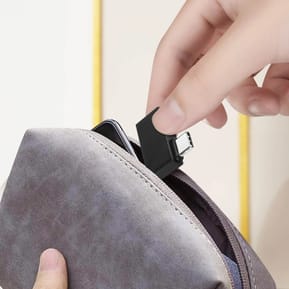 Avizar Adaptateur USB-A Femelle vers USB-C Mâle Prise Coudée 90° Ultra-compact Noir — image 3