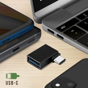 Avizar Adaptateur USB-A Femelle vers USB-C Mâle Prise Coudée 90° Ultra-compact Noir — image 5
