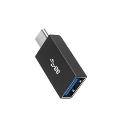 Avizar Adaptateur USB-A Femelle vers USB-C Mâle Ultra-compact Noir
