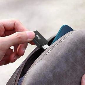 Avizar Adaptateur USB-A Femelle vers USB-C Mâle Ultra-compact Noir — image 3