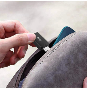Avizar Adaptateur USB-A Femelle vers USB-C Mâle Ultra-compact Noir