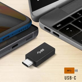 Avizar Adaptateur USB-A Femelle vers USB-C Mâle Ultra-compact Noir — image 5
