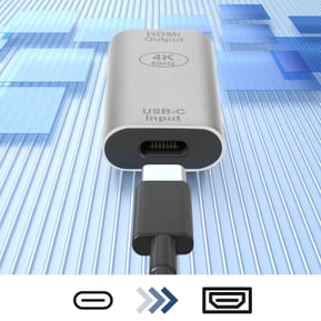 Avizar Adaptateur USB-C femelle vers HDMI femelle 4K Design Compact Argent — image 3