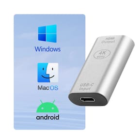 Avizar Adaptateur USB-C femelle vers HDMI femelle 4K Design Compact Argent — image 5