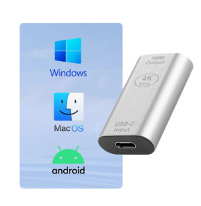 Avizar Adaptateur USB-C femelle vers HDMI femelle 4K Design Compact Argent