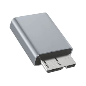 Avizar Adaptateur USB-C femelle vers Micro B mâle Charge Synchronisation Compact Gris — image 2