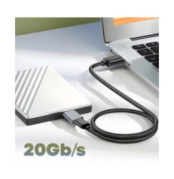 Avizar Adaptateur USB-C femelle vers Micro B mâle Charge Synchronisation Compact Gris