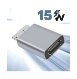 Avizar Adaptateur USB-C femelle vers Micro B mâle Charge Synchronisation Compact Gris