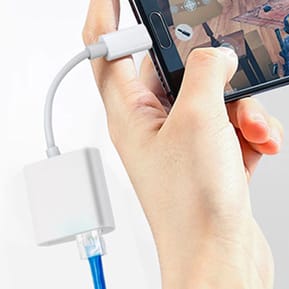 Avizar Adaptateur USB-C vers Ethernet + USB-C Charge et Connexion internet stable Blanc — image 3