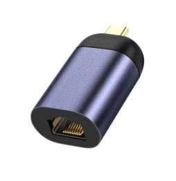 Avizar Adaptateur USB-C vers Ethernet Débit 100Mbps Design Compact Gris Foncé