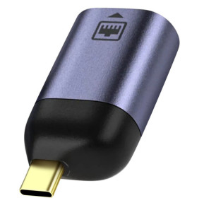 Avizar Adaptateur USB-C vers Ethernet Débit 100Mbps Design Compact Gris Foncé