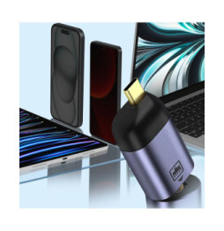 Avizar Adaptateur USB-C vers Ethernet Débit 100Mbps Design Compact Gris Foncé