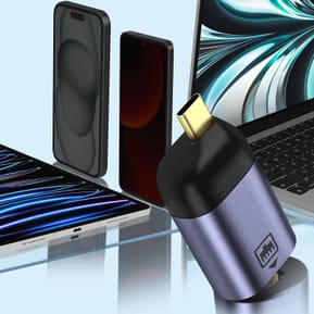 Avizar Adaptateur USB-C vers Ethernet Débit 100Mbps Design Compact Gris Foncé — image 4