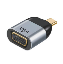 Avizar Adaptateur Vidéo USB-C Mâle vers VGA Femelle Résolution 1080p Compact Gris