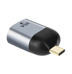 Avizar Adaptateur Vidéo USB-C Mâle vers VGA Femelle Résolution 1080p Compact Gris
