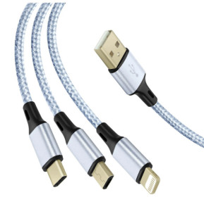 Avizar Câble 3 en 1 vers USB-C MicroUSB et...