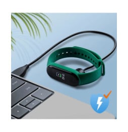 Avizar Câble de charge magnétique Xiaomi Mi Band 6 et 5 Résistant 50 cm - Noir