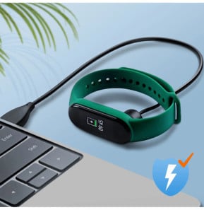 Avizar Câble de charge magnétique Xiaomi Mi Band 6 et 5 Résistant 50 cm - Noir