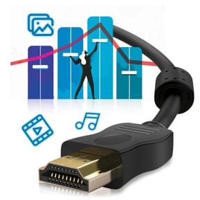 Avizar Câble HDMI Mâle vers VGA Mâle 15 Broches 1.8m Transmission Audio et Vidéo Noir — image 3