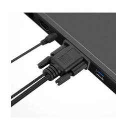 Avizar Câble HDMI vers VGA Mâle et Prise Jack 3.5mm Qualité Full HD Longueur 1.8m Noir