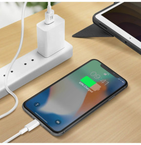 Avizar Cable Lightning Charge et Transfert De Données Intensité 1A Longueur 1.5m Blanc
