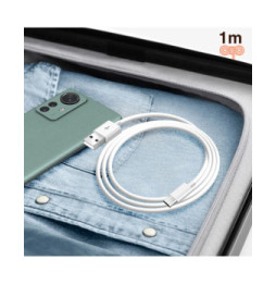 Avizar Cable Micro USB Charge rapide Transfert De Données Longueur 1m Blanc