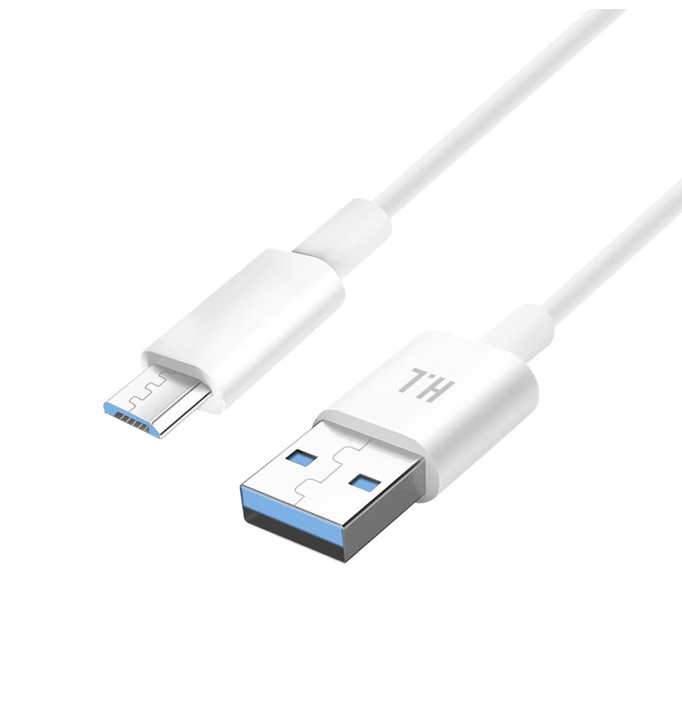 Avizar Cable Micro-USB Charge et Transfert De Données Intensité 1A Longueur 1.5m Blanc