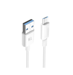 Avizar Cable Micro-USB Charge et Transfert De Données Intensité 1A Longueur 1.5m Blanc