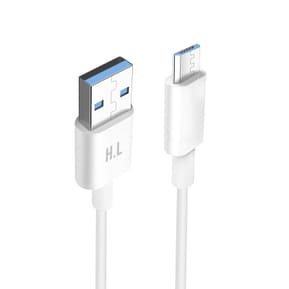 Avizar Cable Micro-USB Charge et Transfert De Données Intensité 1A Longueur 1.5m Blanc — image 2