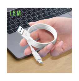 Avizar Cable Micro-USB Charge et Transfert De Données Intensité 1A Longueur 1.5m Blanc