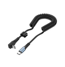 Avizar Câble spiralé USB-C vers USB-C, Noir 1,2m